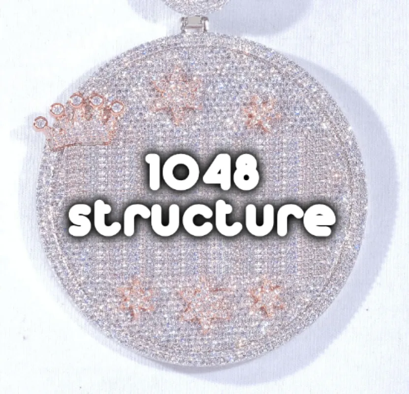 CUSTOM LETTER NECKLACE 3D BIG CROWN DISC sold by The GUU Shop