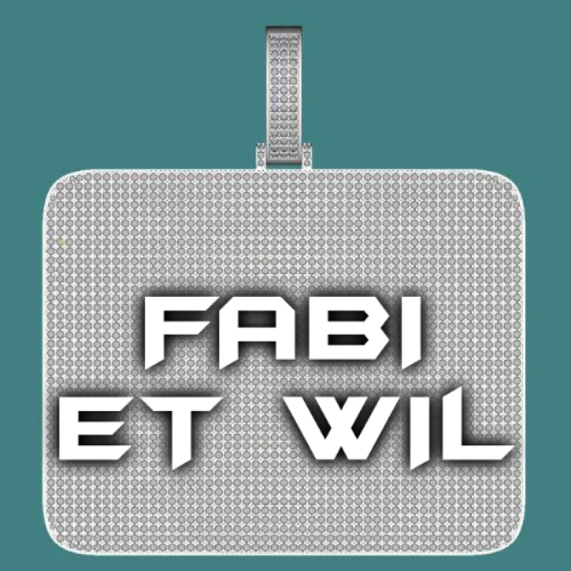 CUSTOM LETTER NECKLACE 3D BIG SQUARE sold by The GUU Shop