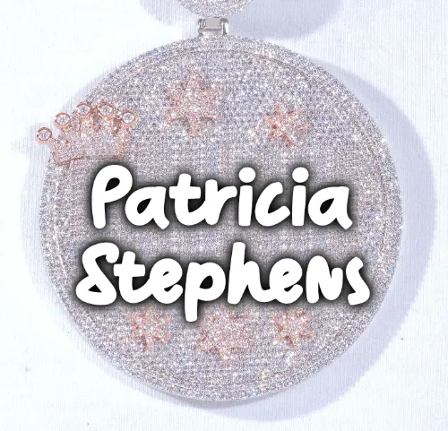 CUSTOM LETTER NECKLACE 3D BIG CROWN DISC sold by The GUU Shop