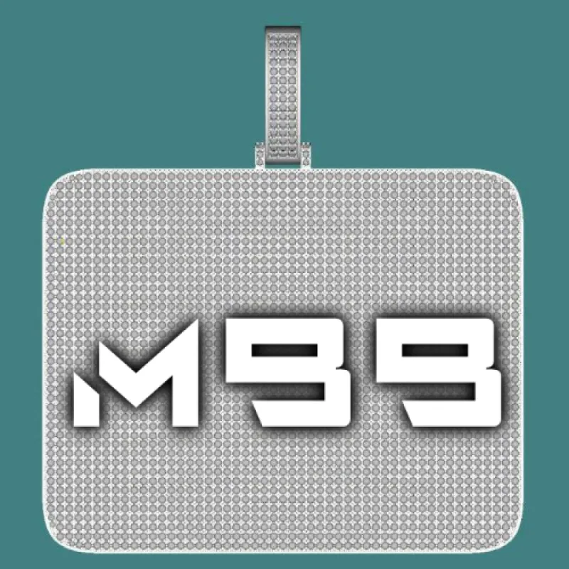 CUSTOM LETTER NECKLACE 3D BIG SQUARE sold by The GUU Shop