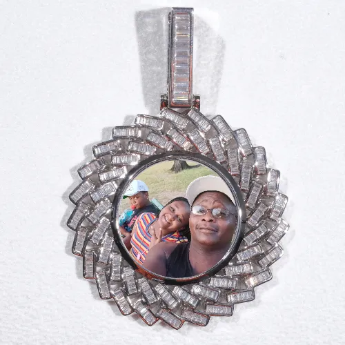 Large 3D Baguette Custom Picture Pendant sold by The GUU Shop