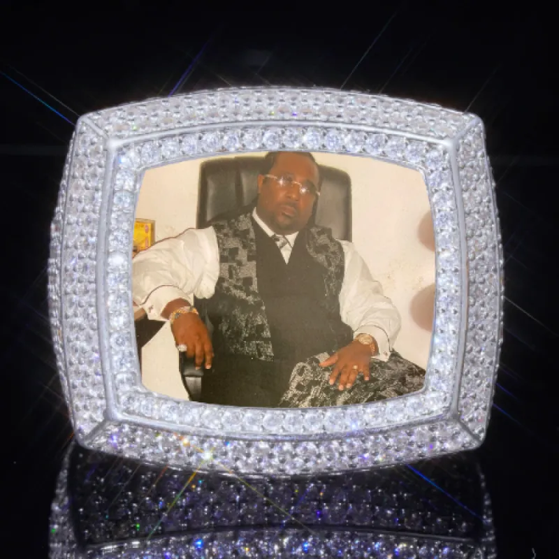 3D CUSTOM PICTURE ICED RING sold by The GUU Shop