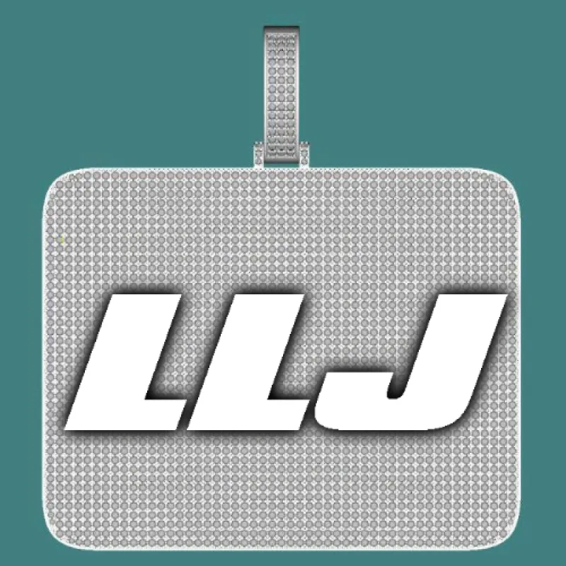 CUSTOM LETTER NECKLACE 3D BIG SQUARE sold by The GUU Shop