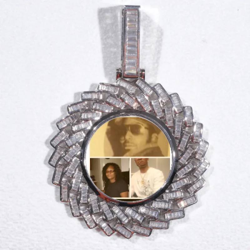 Large 3D Baguette Custom Picture Pendant sold by The GUU Shop