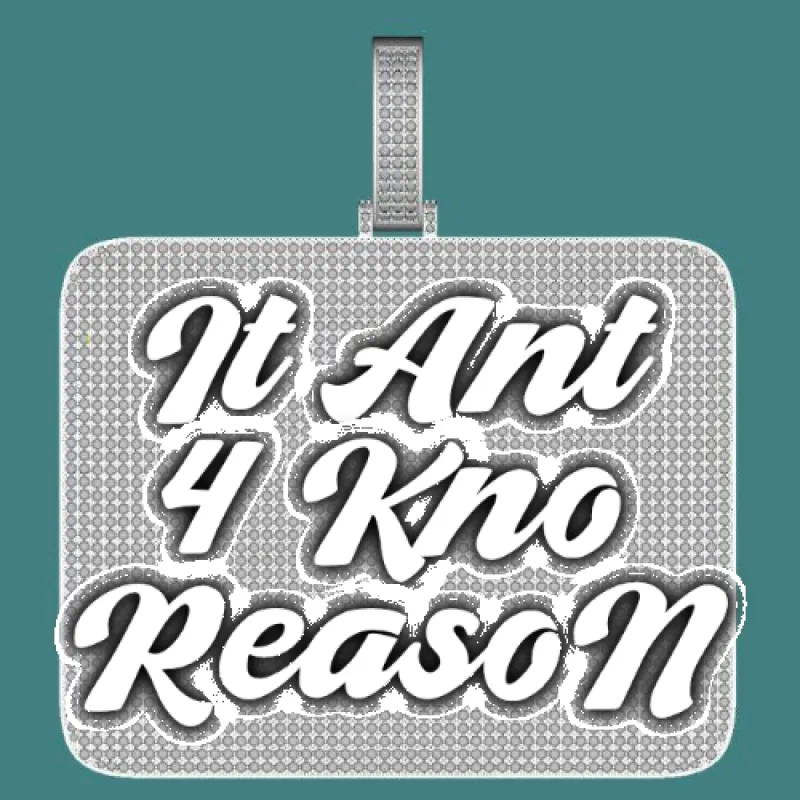 CUSTOM LETTER NECKLACE 3D BIG SQUARE sold by The GUU Shop