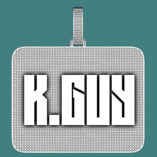 CUSTOM LETTER NECKLACE 3D BIG SQUARE sold by The GUU Shop