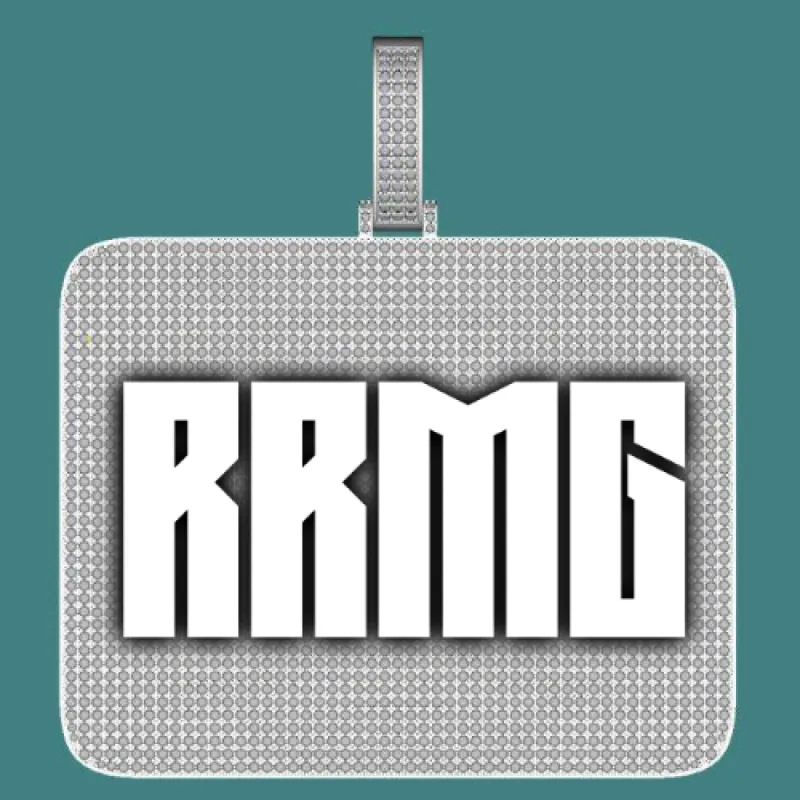 CUSTOM LETTER NECKLACE 3D BIG SQUARE sold by The GUU Shop