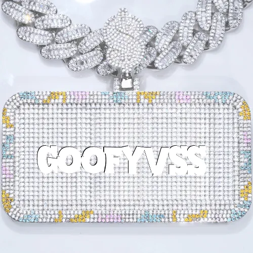 CUSTOM LETTER NECKLACE 3D COLORFUL SQUARE sold by The GUU Shop