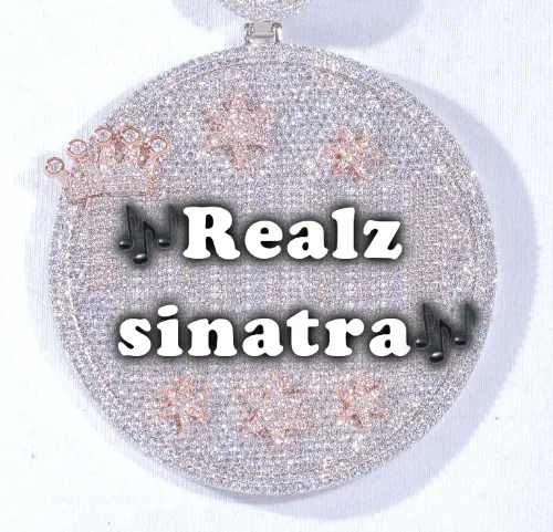 CUSTOM LETTER NECKLACE 3D BIG CROWN DISC sold by The GUU Shop