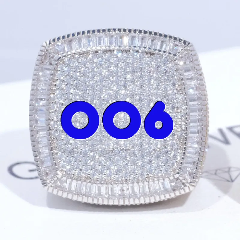 CUSTOM LETTER 3D ICED RING sold by The GUU Shop