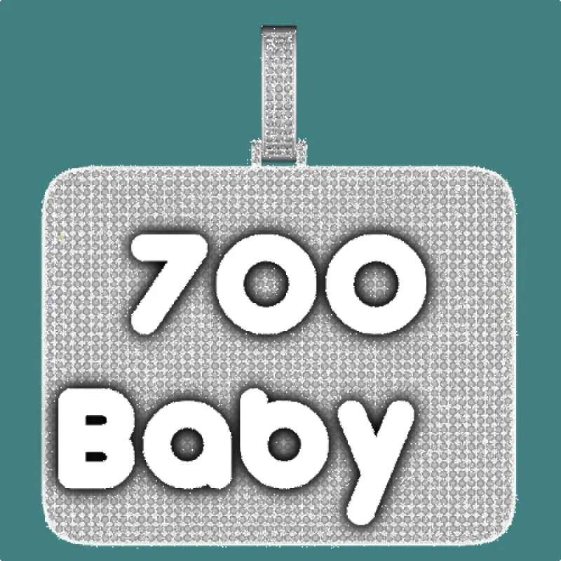 CUSTOM LETTER NECKLACE 3D BIG SQUARE sold by The GUU Shop