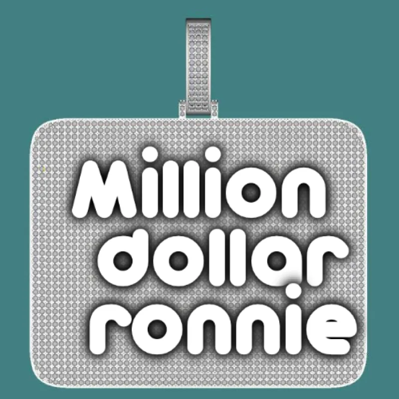 CUSTOM LETTER NECKLACE 3D BIG SQUARE sold by The GUU Shop