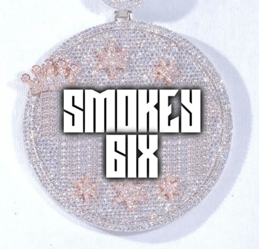 CUSTOM LETTER NECKLACE 3D BIG CROWN DISC sold by The GUU Shop