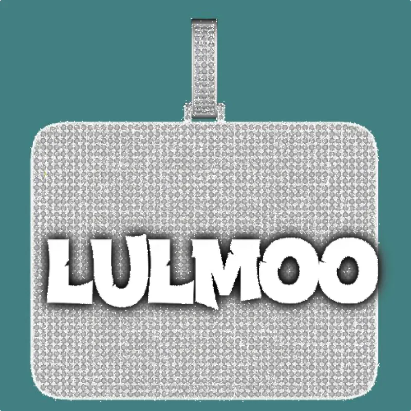 CUSTOM LETTER NECKLACE 3D BIG SQUARE sold by The GUU Shop