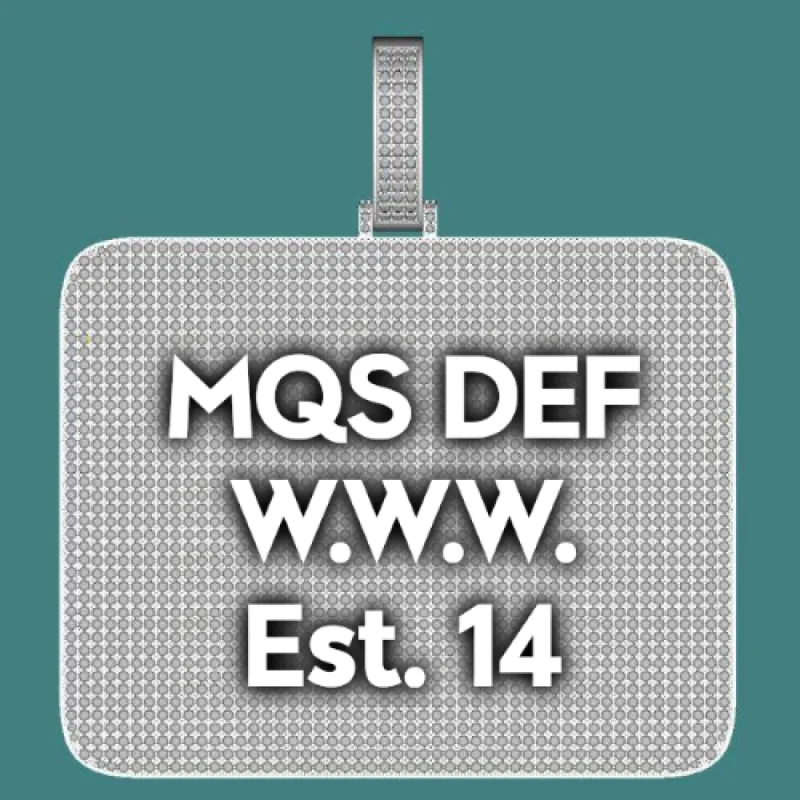 CUSTOM LETTER NECKLACE 3D BIG SQUARE sold by The GUU Shop