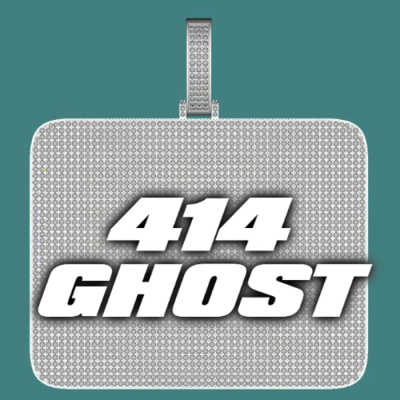 CUSTOM LETTER NECKLACE 3D BIG SQUARE sold by The GUU Shop