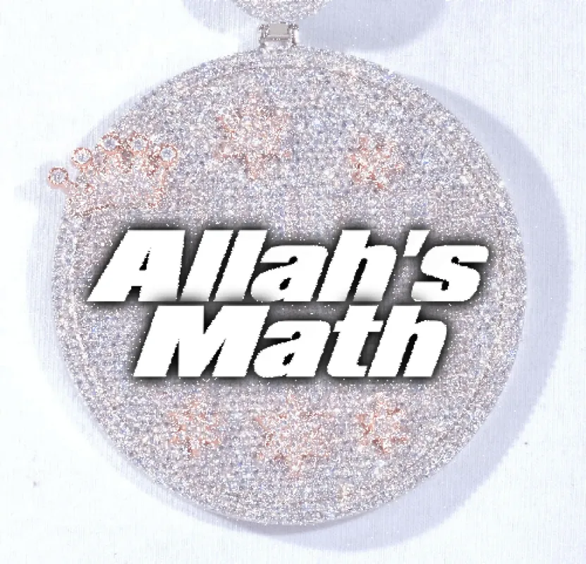 CUSTOM LETTER NECKLACE 3D BIG CROWN DISC sold by The GUU Shop