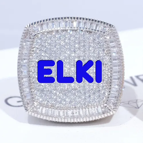 CUSTOM LETTER 3D ICED RING sold by The GUU Shop