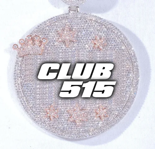 CUSTOM LETTER NECKLACE 3D BIG CROWN DISC sold by The GUU Shop