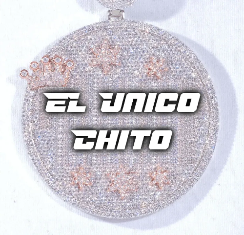 CUSTOM LETTER NECKLACE 3D BIG CROWN DISC sold by The GUU Shop