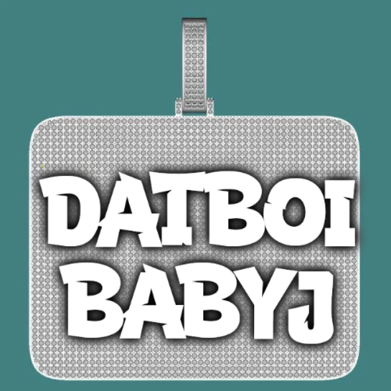 CUSTOM LETTER NECKLACE 3D BIG SQUARE sold by The GUU Shop