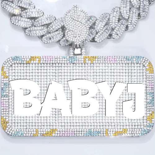 CUSTOM LETTER NECKLACE 3D COLORFUL SQUARE sold by The GUU Shop