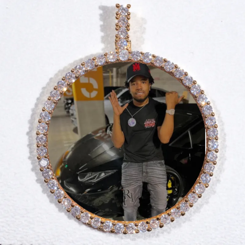 LARGE 3D CIRCLE CUSTOM PICTURE PENDANT sold by The GUU Shop