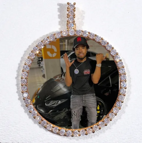 LARGE 3D CIRCLE CUSTOM PICTURE PENDANT sold by The GUU Shop