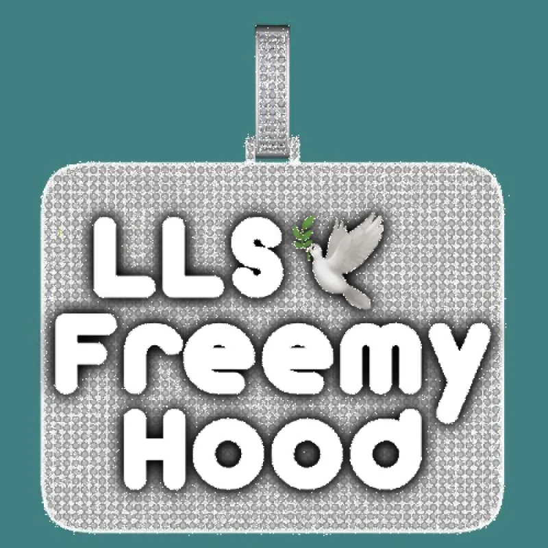 CUSTOM LETTER NECKLACE 3D BIG SQUARE sold by The GUU Shop