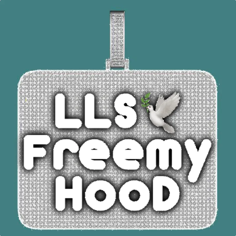 CUSTOM LETTER NECKLACE 3D BIG SQUARE sold by The GUU Shop