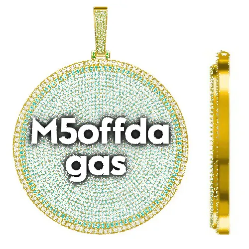 CUSTOM LETTER NECKLACE 3D BIG DISC sold by The GUU Shop