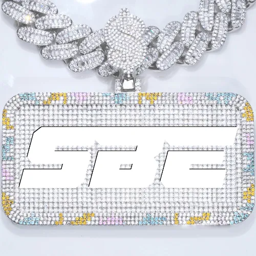 CUSTOM LETTER NECKLACE 3D COLORFUL SQUARE sold by The GUU Shop