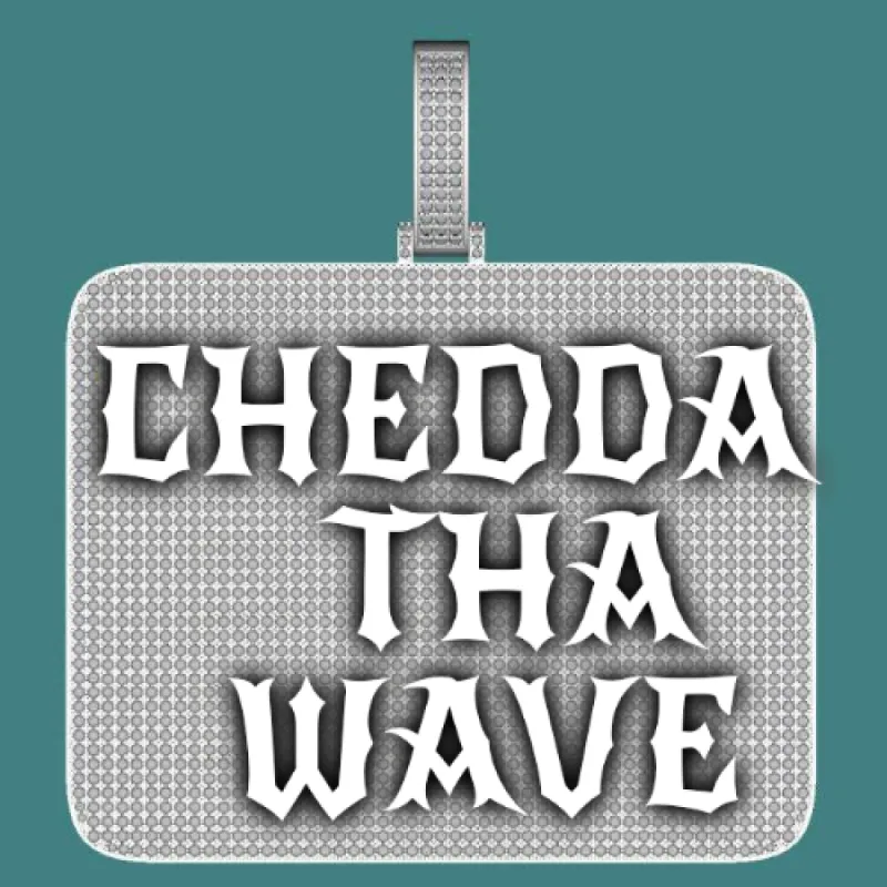 CUSTOM LETTER NECKLACE 3D BIG SQUARE sold by The GUU Shop