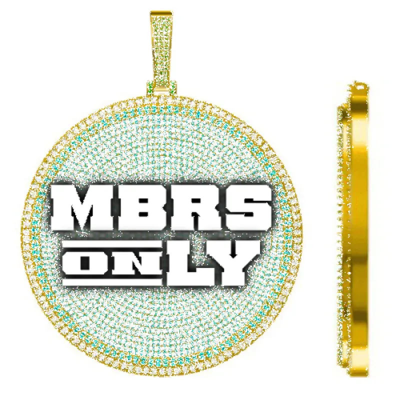 CUSTOM LETTER NECKLACE 3D BIG DISC sold by The GUU Shop