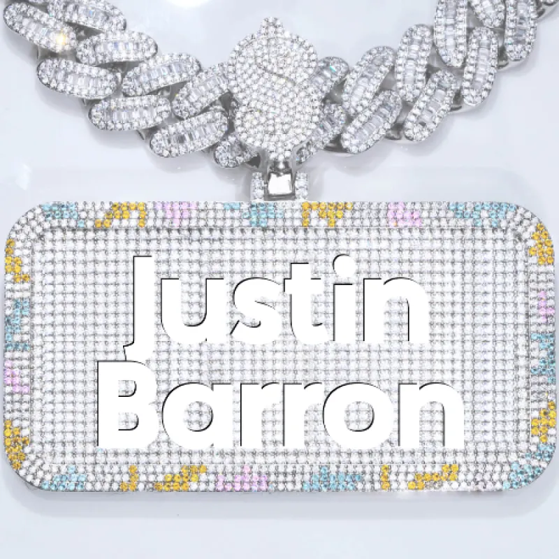 CUSTOM LETTER NECKLACE 3D COLORFUL SQUARE sold by The GUU Shop