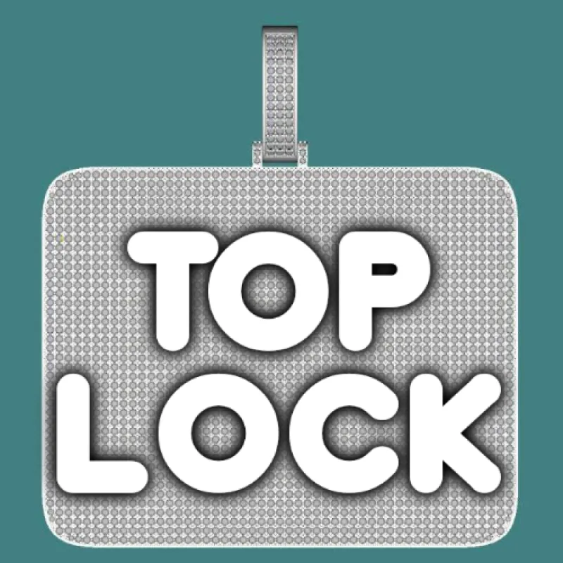 CUSTOM LETTER NECKLACE 3D BIG SQUARE sold by The GUU Shop