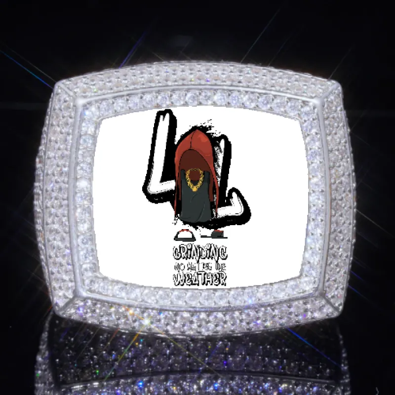 3D CUSTOM PICTURE ICED RING sold by The GUU Shop