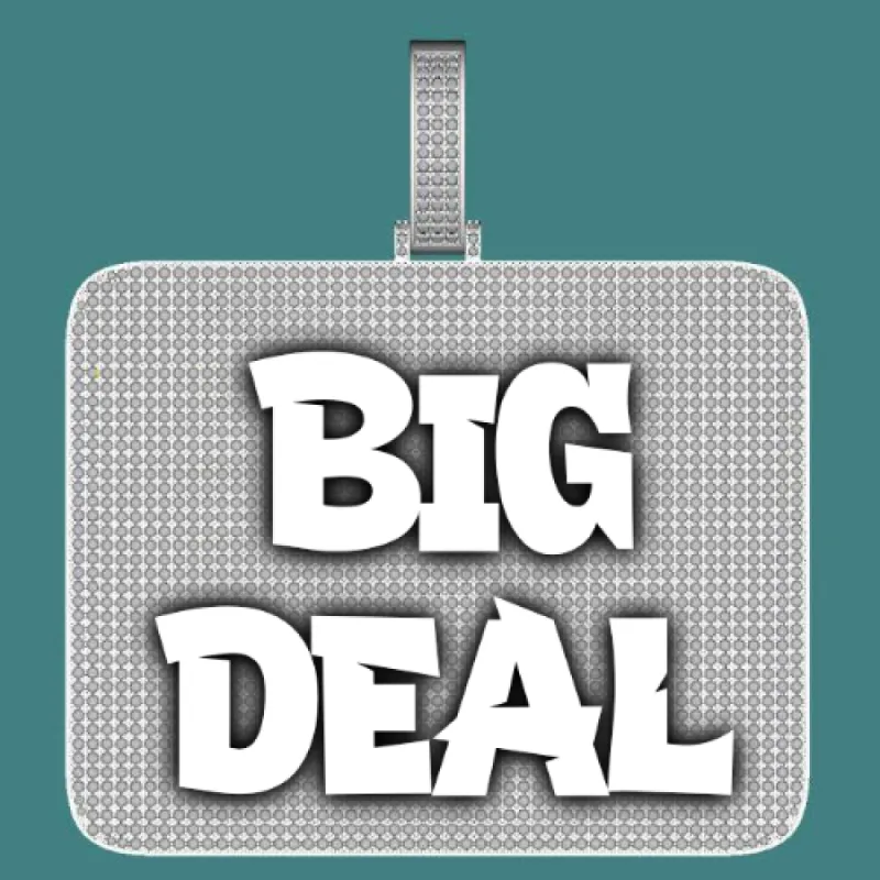 CUSTOM LETTER NECKLACE 3D BIG SQUARE sold by The GUU Shop