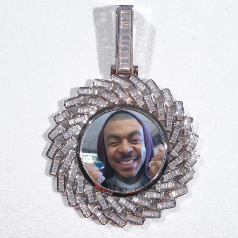 Large 3D Baguette Custom Picture Pendant sold by The GUU Shop