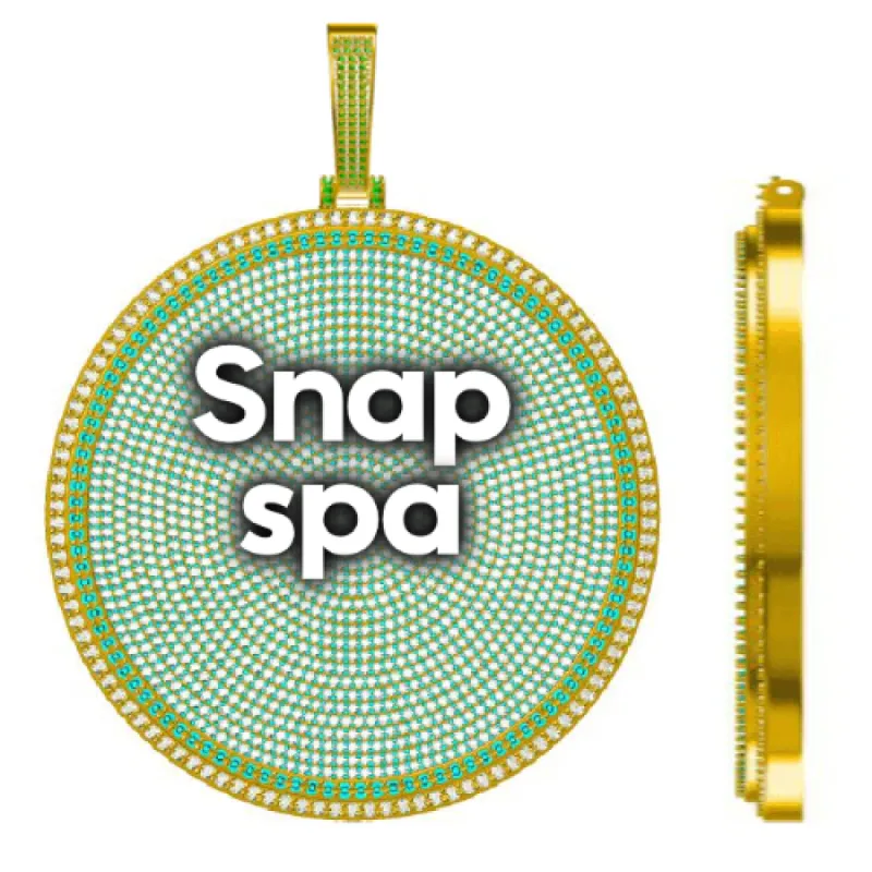 CUSTOM LETTER NECKLACE 3D BIG DISC sold by The GUU Shop