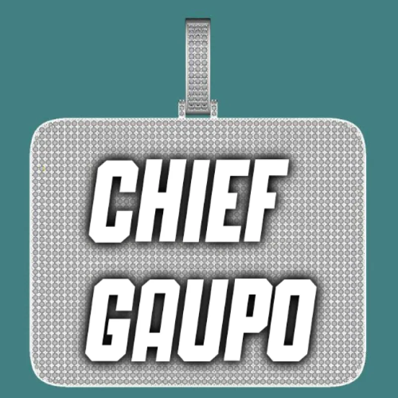 CUSTOM LETTER NECKLACE 3D BIG SQUARE sold by The GUU Shop