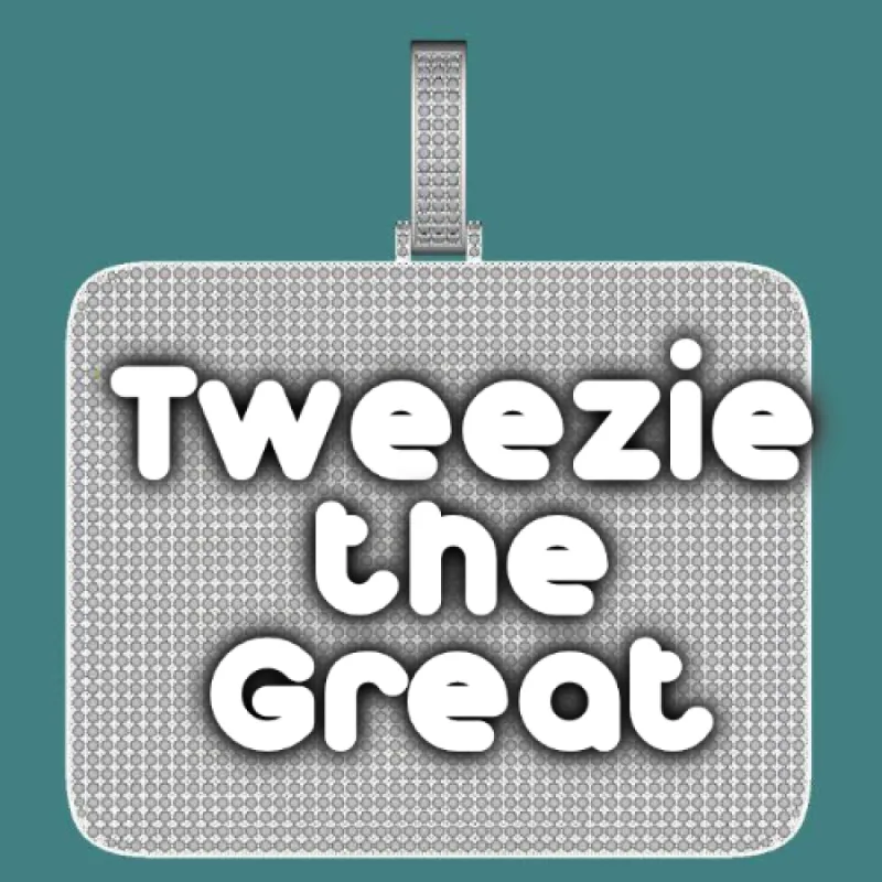 CUSTOM LETTER NECKLACE 3D BIG SQUARE sold by The GUU Shop