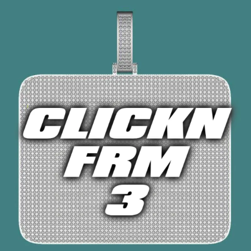 CUSTOM LETTER NECKLACE 3D BIG SQUARE sold by The GUU Shop