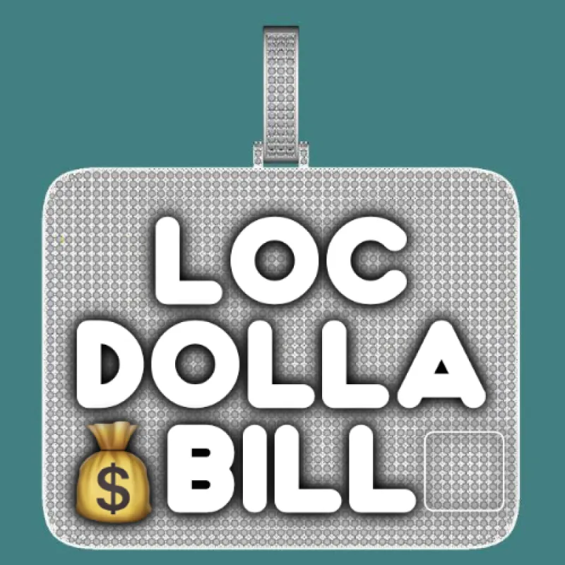 CUSTOM LETTER NECKLACE 3D BIG SQUARE sold by The GUU Shop