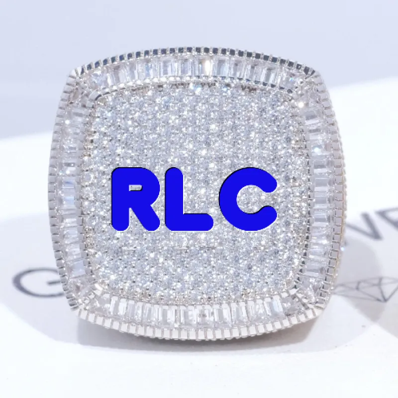 CUSTOM LETTER 3D ICED RING sold by The GUU Shop