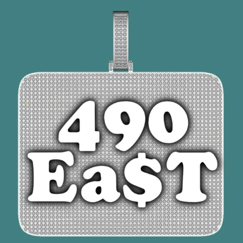 CUSTOM LETTER NECKLACE 3D BIG SQUARE sold by The GUU Shop