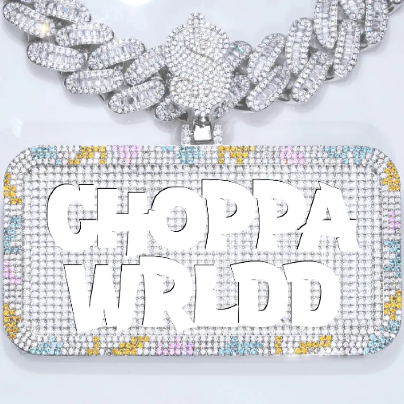 CUSTOM LETTER NECKLACE 3D COLORFUL SQUARE sold by The GUU Shop