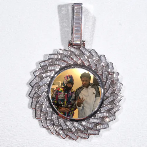 Large 3D Baguette Custom Picture Pendant sold by The GUU Shop