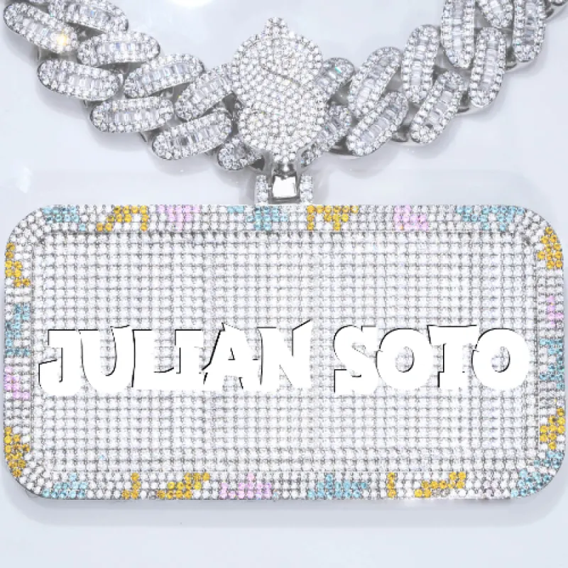 CUSTOM LETTER NECKLACE 3D COLORFUL SQUARE sold by The GUU Shop