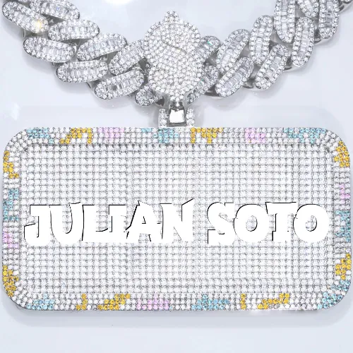 CUSTOM LETTER NECKLACE 3D COLORFUL SQUARE sold by The GUU Shop